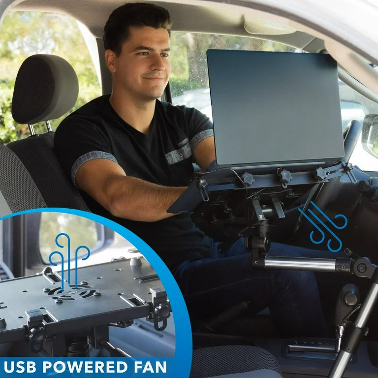 Mount-It! Heavy-Duty Vehicle Laptop Mount MI-526 | No-Drill Car, Truck, and Commercial Vehicle Notebook and Tablet Mount