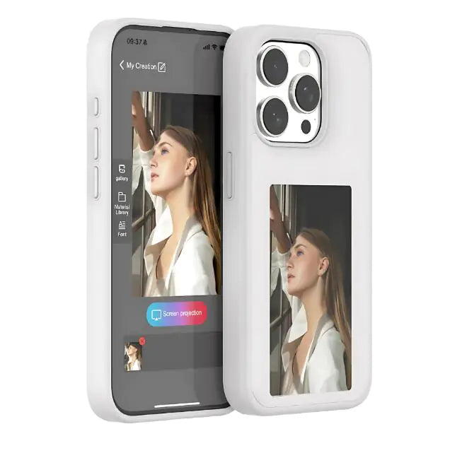 E-Ink Phone Case with Secondary Display | Slim Protective Case for Notifications and Custom Images