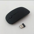 Silent Black Wireless Mouse | Slim Bluetooth OR USB Mouse for iPad, Mac, and Windows with 1600 DPI