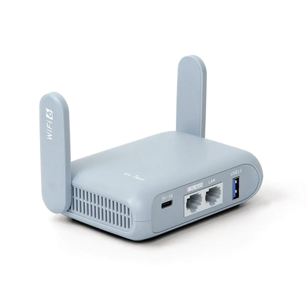 GL.iNet Beryl AX (GL-MT3000) Wi-Fi 6 Travel Router | Pocket-Sized Gigabit Router with OpenVPN, WireGuard, and Hotel Wi-Fi Login Support