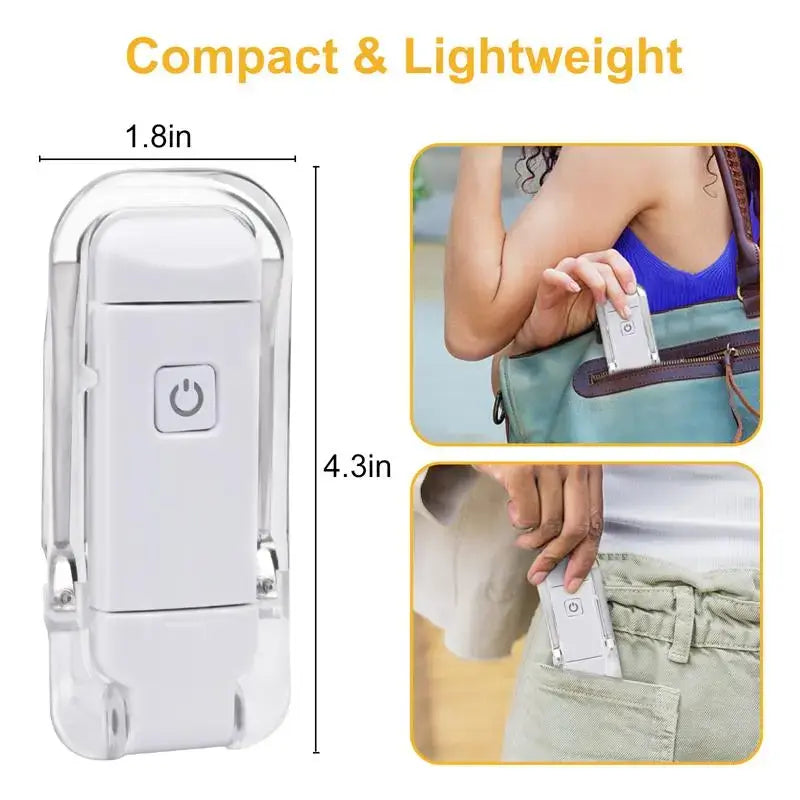 USB Rechargeable Clip-On Book Light | Adjustable LED Reading Light with Eye Protection