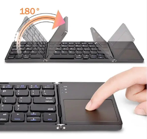 Folding Bluetooth Keyboard | Ultra-Portable Mini Wireless Keyboard for Phones, Tablets, and Laptops