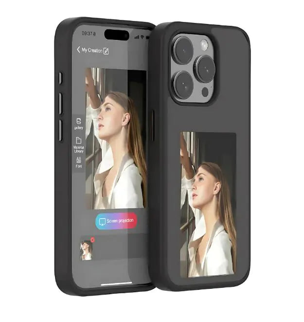 E-Ink Phone Case with Secondary Display | Slim Protective Case for Notifications and Custom Images