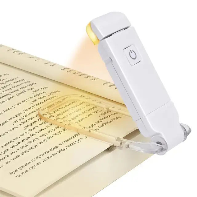 USB Rechargeable Clip-On Book Light | Adjustable LED Reading Light with Eye Protection