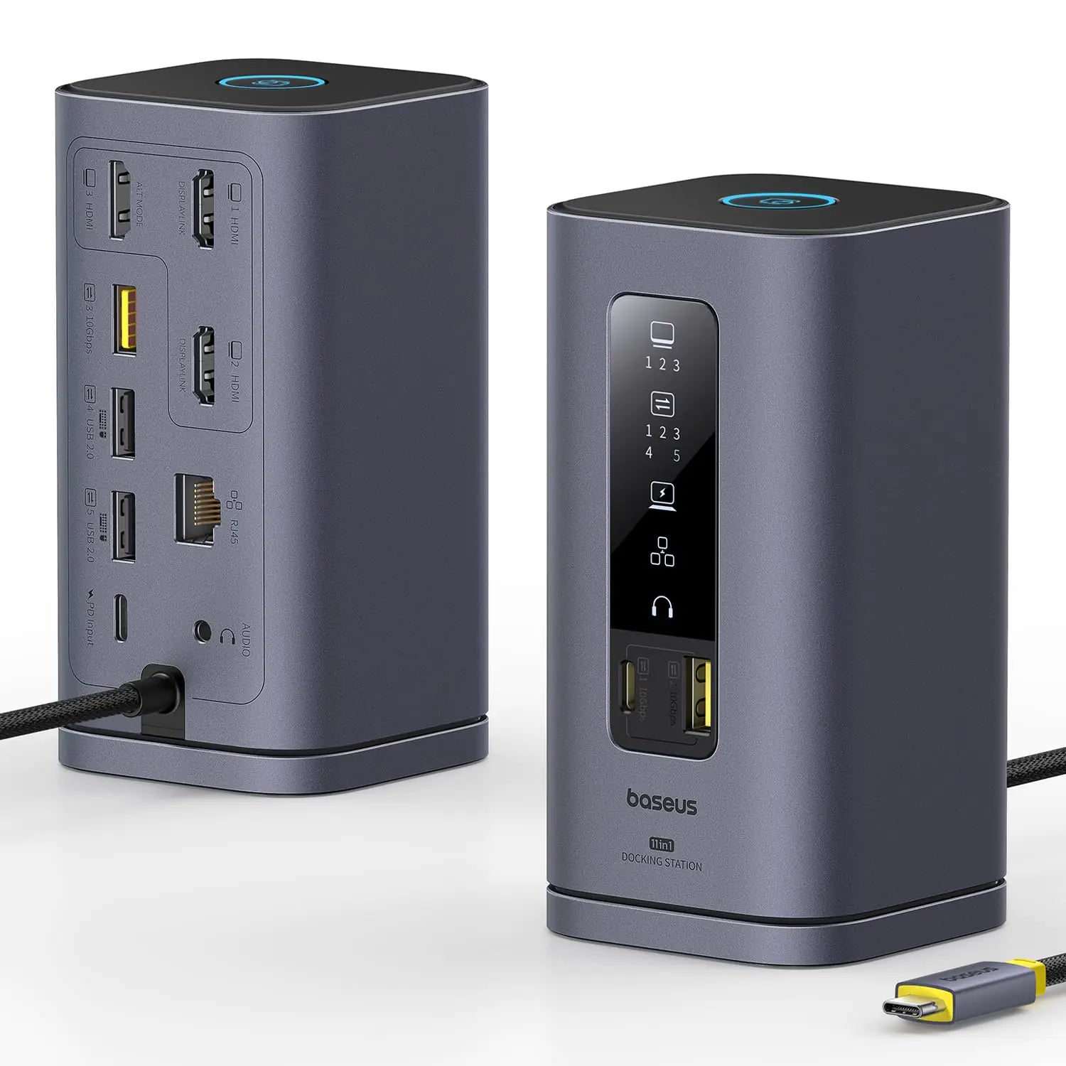 [CES Picks Awards 2025] Baseus SpaceMate USB-C Docking Station for Mac & Win Laptop | 3x 4K HDMI Monitors, 10Gbps USB Ports, 100W PD, Gigabit Ethernet