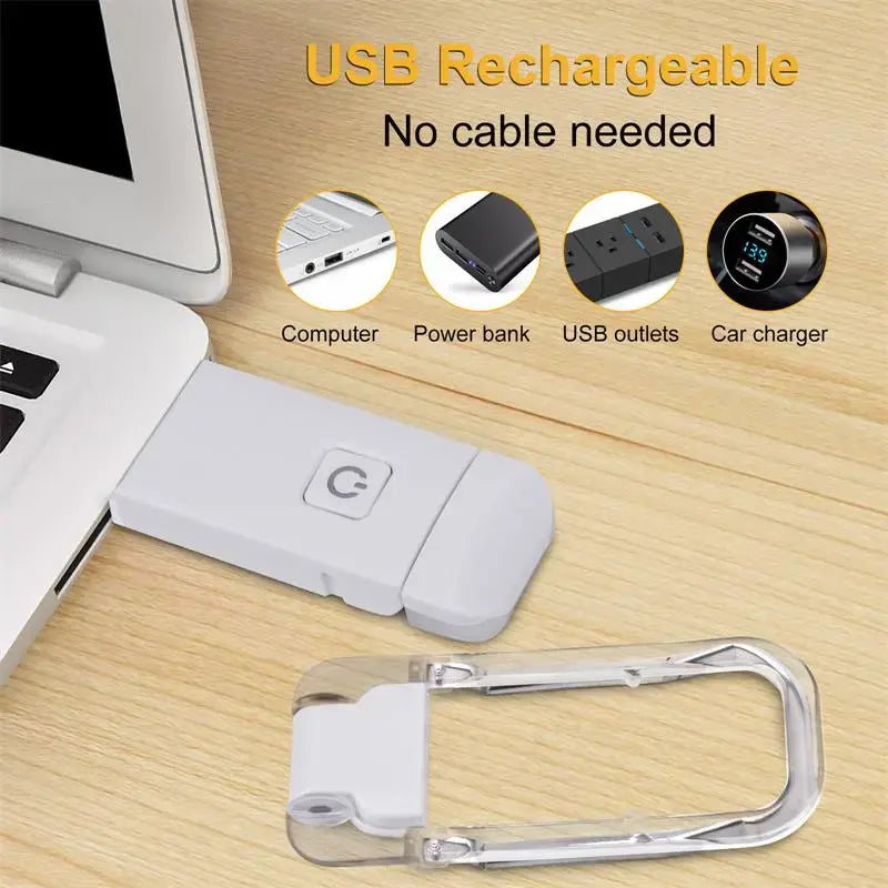 USB Rechargeable Clip-On Book Light | Adjustable LED Reading Light with Eye Protection
